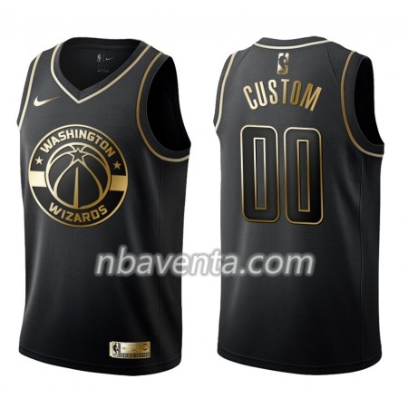 Camiseta Hombre Washington Wizards Personalizadas Nike Negro Golden Edition Swingman